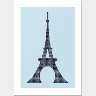 Eiffel Tower - Tiled Grid Design Posters and Art